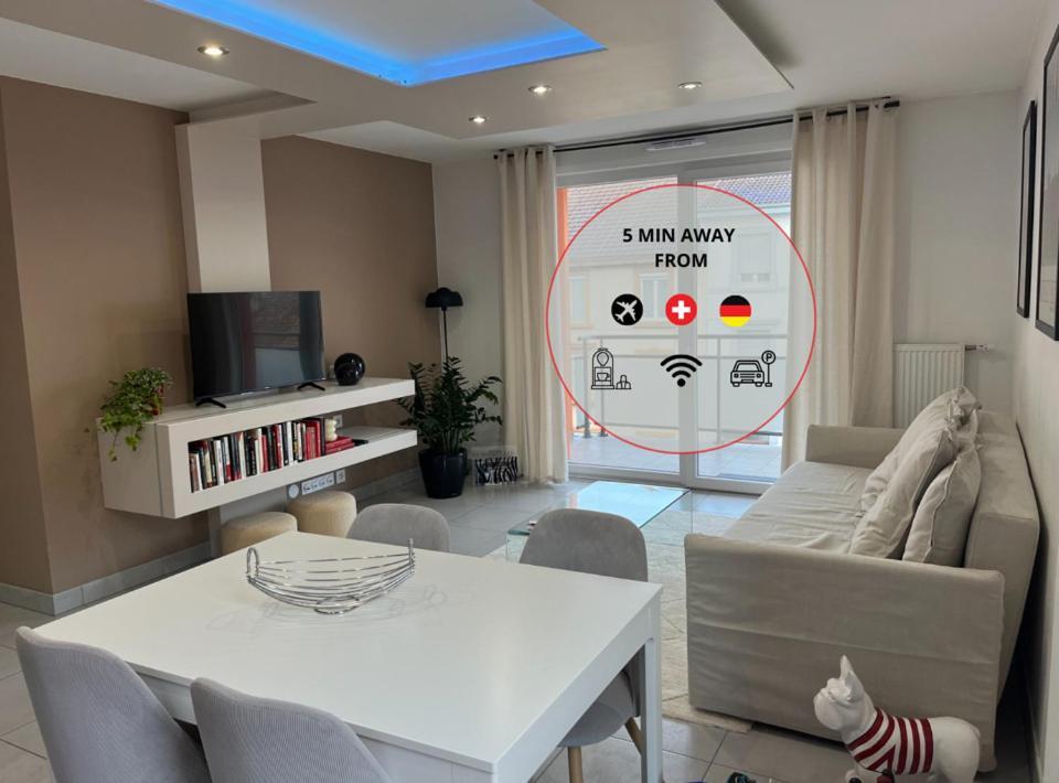 A Few Steps From Basel With Balcony And Free Private Parking Apartment Сен-Луи Екстериор снимка